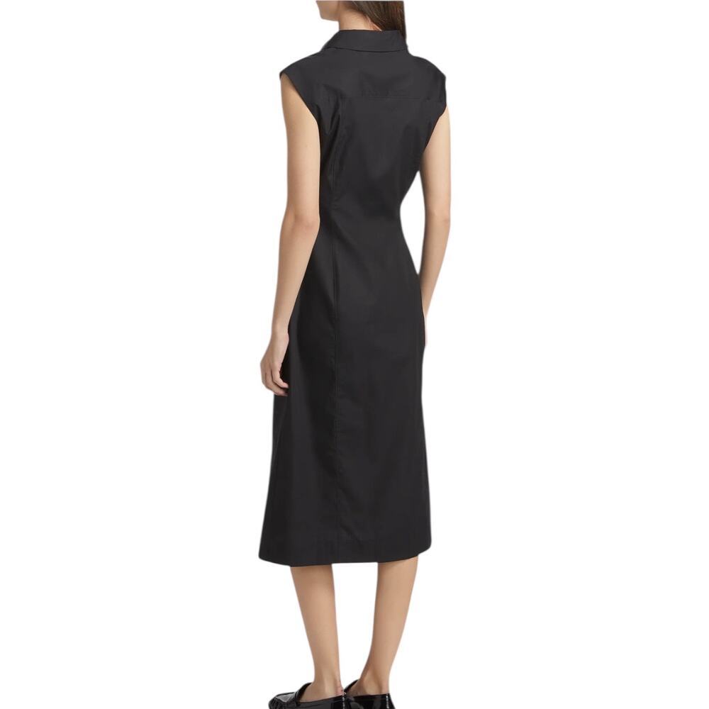 New Derek Lam 10 Crosby Poplin Ruched Midi-Shirtdress Size 8 - Picture 4 of 7